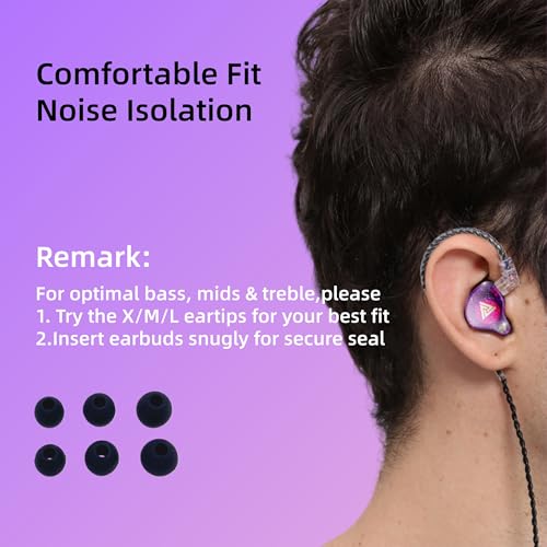 Image of HJX QKZ AK6 Pro Wired IEM for Gaming Earbuds with MIC, in Ear Monitor Headphones, Deep Bass Sound, 1DD 10mm Dynamic Driver, IEM for Music Video Calling(Colors)