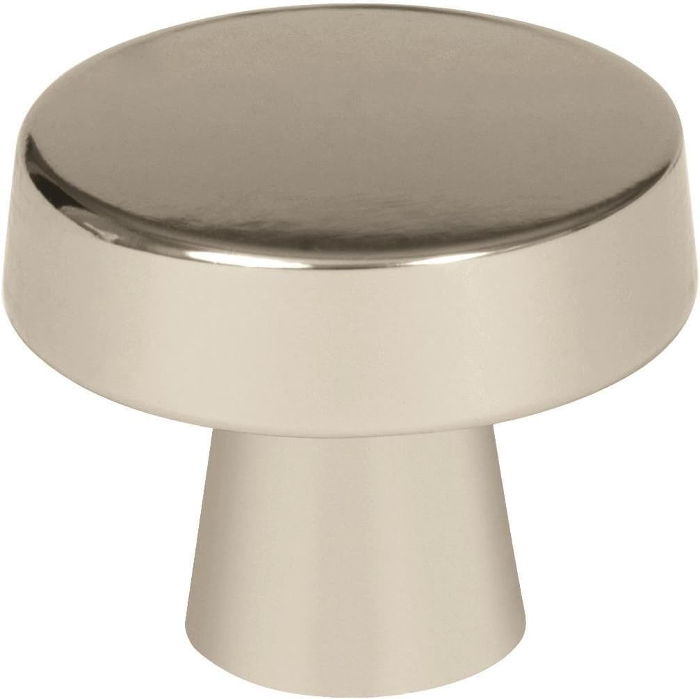 Amerock | Cabinet Knob | Polished Nickel | 1-5/8 inch (41 mm) Diameter | Blackrock | 1 Pack | Drawer Knob | Cabinet Hardware