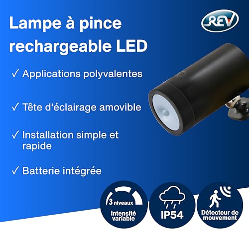Lampe murale pivotante à 360 degrés avec intensité réglable 180lm