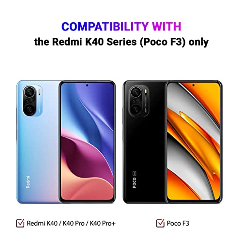 Image of LIRAMARK Transparent Clear Shock Proof Back Cover Case Designed for Redmi Mi 11X / 11X Pro / 11i / K40 / K40 Pro / K40 Pro Plus /Poco F3 (Black)