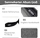 Sammelkartenalbum 400 Karten 50 Seiten 4-seitiges Scrapbook Zip Binder für Sammelkarten, MTG Karten Buch für Spielkarten, Sportkarten, Yugioh etc. (Gris)