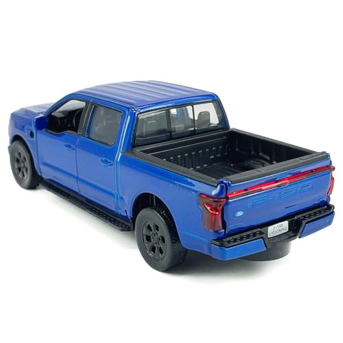 Modelo a escala 1:36 F-150 EV Lightning Platinum azul miniatura 5