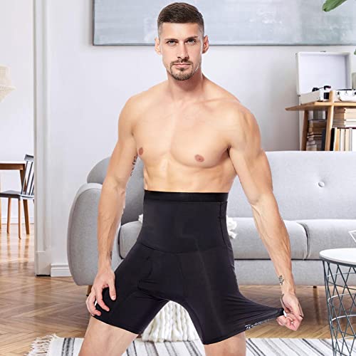 Shorts modelador corporal para homens, shorts barriga macios e elásticos, shorts modelador cintura a