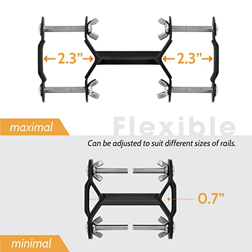 2 Pack Deck Umbrella Mount - Clamp On Deck Rail Or Fence, Outdoor Universal Patio Umbrella Holder To Holding The Patio Umbrella And Led Torch Lights, Flag Pole Brace - Help Maximize Your Space #TOP2