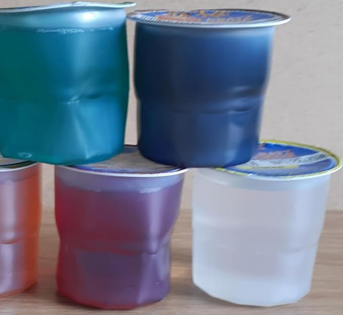 Bussi Kratzeis-Becher Mischpaket 4 Sorten 32 Stück à 200 ml Cola, Waldmeister, Kirsche, Zitrone,
