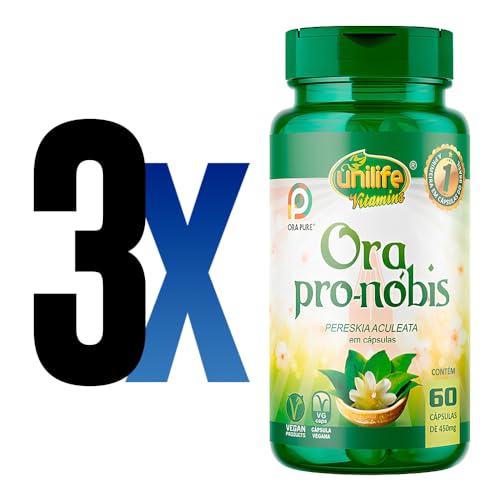 Ora pro-nóbis Unilife (Pereskia Aculeata) 60 Cápsulas 3un
