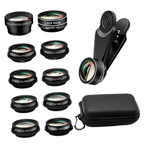 Kit de lentilles photo pour smartphone avec objectifs macro angle et fisheye