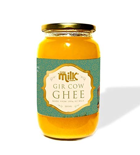 Bhilwara milk company gir cow ghee Glass Bottle (500ml) : Amazon.in ...