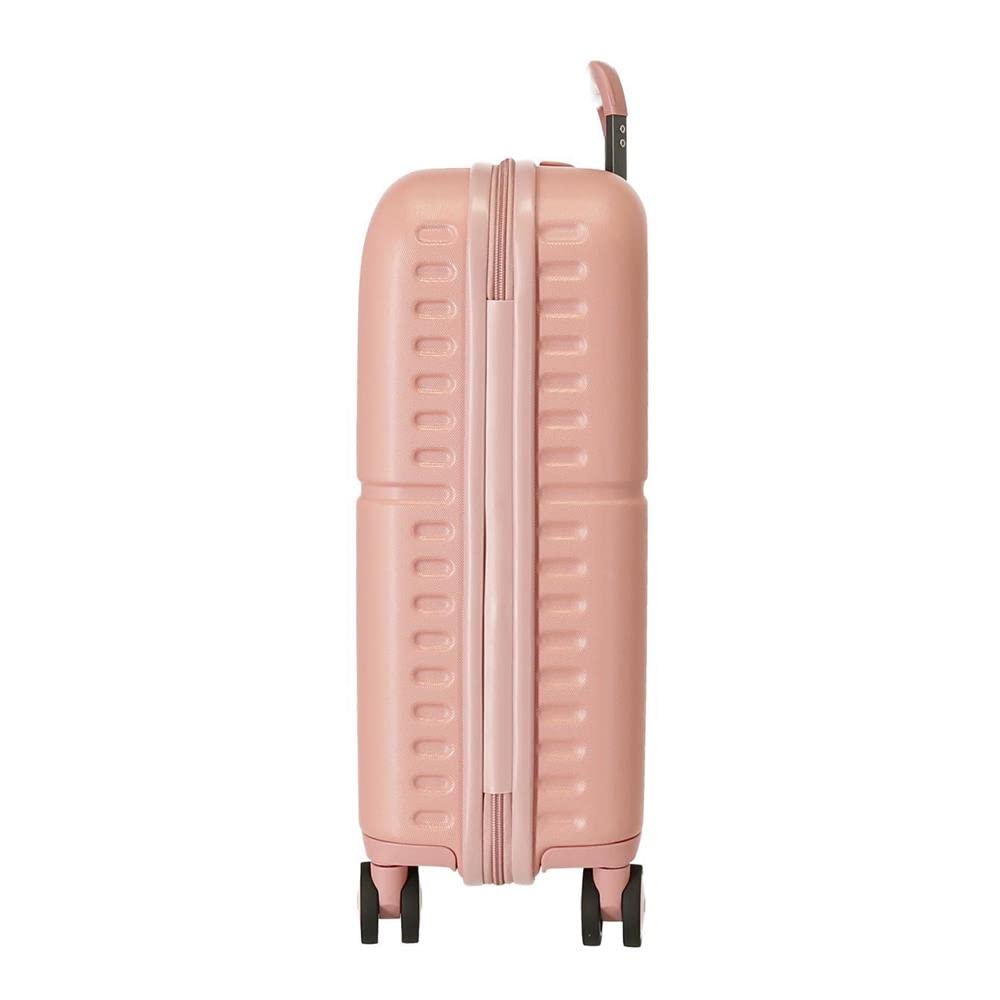 Pepe Jeans Carina Juego de maletas Rígida, Rosa, 4 Ruedas dobles