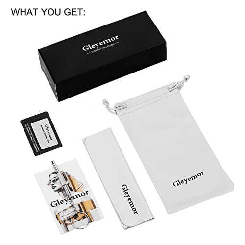 Image of Gleyemor Vintage Polarized Sunglasses for Men Round Sunglasses UV400 Protection Retro Hand-crafted Acetate Frame