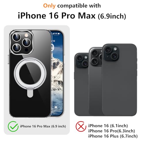 Anneau magnétique compatible iPhone 16 Pro Max 6,9 2024 transparent - 6