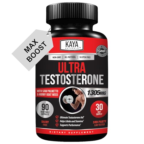 Kaya Naturals Ultra Testosterone - Men's Testosterone Booster with Tongkat