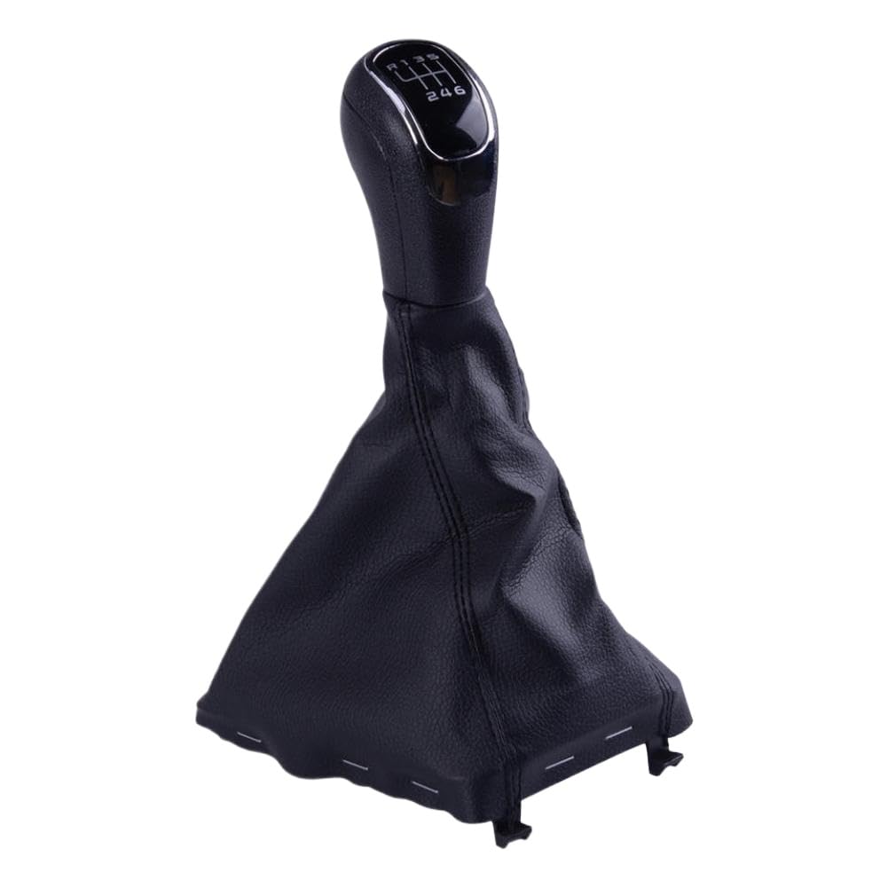 Weaadskzp Color Name: 6Speed Gear Shift Knob With Gaiter And Frame For Superb Ii 2008-2012 Manual Transmission(Color Name: 6Speed)