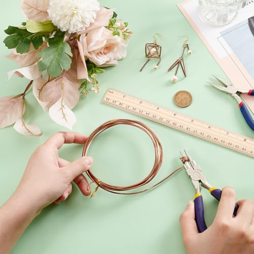 BENECREAT 3m/9.8Ft Square Copper Wire, 1.6mm/14 Gauge Pure Copper Wire, Craft Wire for Jewelry Making Gem Metal Wrap, Garden - Image 3