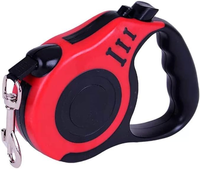 Guia Retrátil para Pets até 10kg, Alça Ergonômica com Trava de Se...