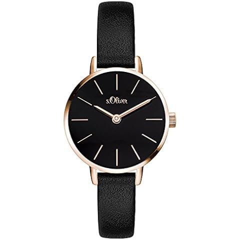 s.Oliver Damen Analog Quarz Armbanduhr mit PU Armband SO-3542-LQ Cover