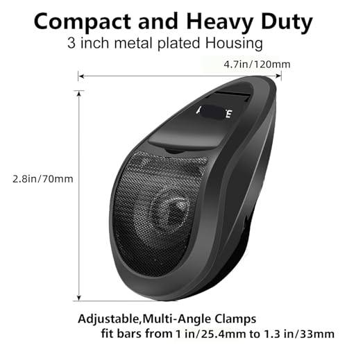 Parlante para Manillar de Moto Compatible Audio FM Negro miniatura 5