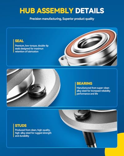 Image of PHILTOP 512412 AWD 2 x Rear Wheel Bearing Hub Assembly for Volvo S40, V50