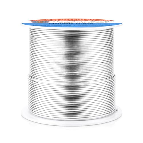 Image of Mandala Crafts 20 Gauge Silver Tone Anodized Aluminum Craft Wire, 100 FT | Colored, Flexible, Bendable, for Bonsai, Armature, Sculpting, Wire Wrapping, Jewelry Making, Weather & Tarnish Resistant