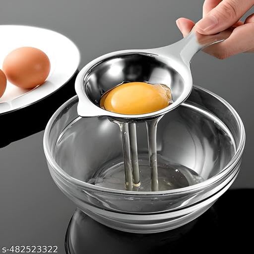 Radhehul 1Pcs Egg Yolk Separator Stainless Steel Professional Egg Strainer Spoon Separating Egg Divider Kitchen & Restaurant Baking Tool.. 2