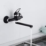 ✅【Praktisches Küchenzubehör】Der stilvolle Wasserhahn eignet sich sehr gut für den Einsatz in der Küche. Spülen Sie den Topf, die Schüssel oder das Becken vorsichtig aus. Gleichzeitig wird es an der Wand installiert, was auch Platz für Sie spart.