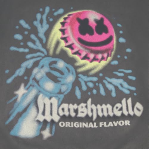 Marshmello - Original Flavor Unisex Heavyweight Hoodie Sweatshirt - Washed Black4