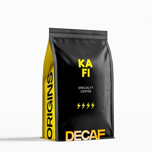Kafi Café en grano tostado Descafeinado - Café 100% Arábica Proceso Sugar Cane - Sabor Dulce, Suave y Sin Químicos - Descafeinado de Especialidad - Recién Tosatado (4, 500 Gr)