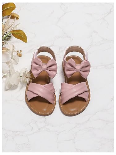 Verdusa Girl's Bow Crisscross Sandals Open Toe Summer Shoes with Back Strap2