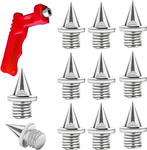 LATRAT - LATRAT Lot de 50 crampons de piste de 6 mm avec 1 clé à pointe, pointes stables pour le saut, la course, la randonnée, les podiums en plastique