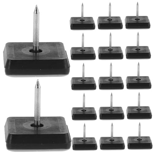 SEWOART 20個 家具用ネイルオン助滑? 堅木床 カーペット対応スクエアスライダー 静音滑走 しっかり固定チェア脚保護パッド