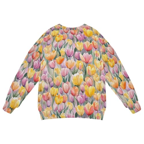 JUNZAN Yellow flower Summer Flowers Kids Girls Pullover Hoodie Crewneck Tops Clothing Shirts Camping 4T2