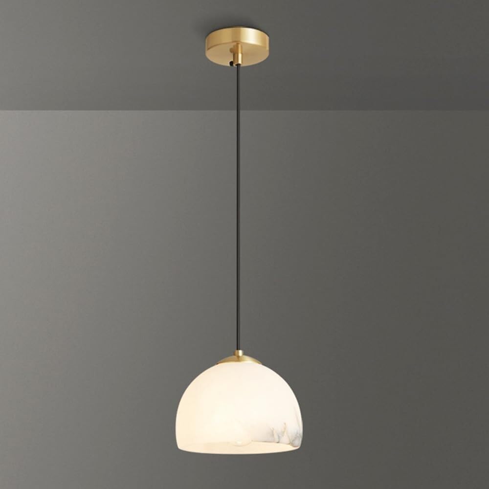 LYOUAE Nordic Natural Marble Pendant Lamp Modern Alabaster Hanging Light