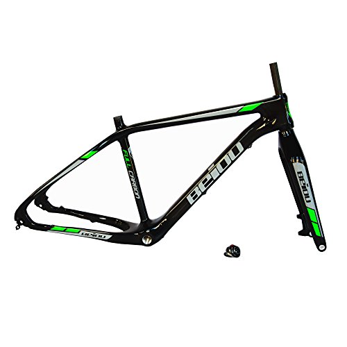 BEIOU Carbon Fiber Fat Bike Frame 19 Inch Internal Cable Routing BSA 120mm