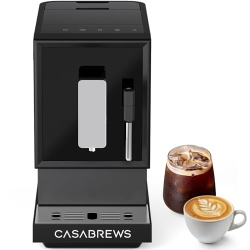 Comparison: Ge Espresso Machine 11 CASABREWS ACAFE PLUS Automatic Espresso Machine, 20bar Espresso Coffee Machine with Grinder and Milk Frother, Professional Coffee Maker with Touch Screen for Cappuccino and Americano, Black