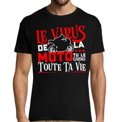 T-shirt homme moto 81 original : vêtement humour et idée cadeau papa anniversaire