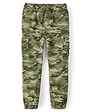 Gymboree Boys and Toddler Woven Pull On Cargo Jogger Pants, Camo Green, 10