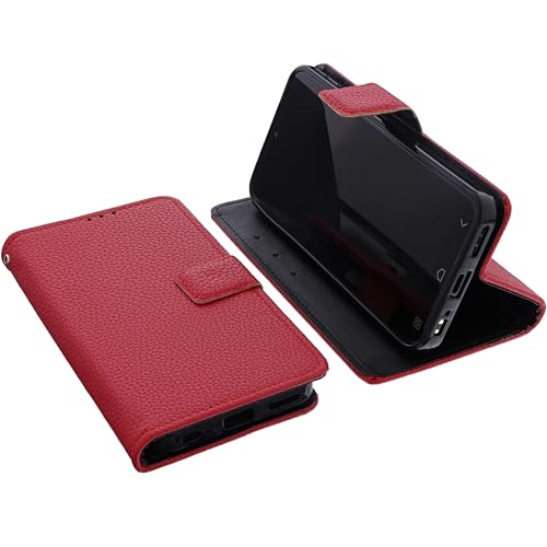 foto-kontor Tasche kompatibel mit Emporia SMART 7 Lite / 7 mini / ME7 Schutzhülle rot Book Style Hülle Handy Schutz Hülle Buch Wallet Handyhülle Cover Klapphülle Ständer Handytasche
