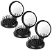 3PCS Folding Travel Hair Brush with Mirror, Mini Comb/Wet Brushes, Compact Purse Pocket Hair Massage Combor for Women and Girls