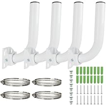 BestYiJo Universal Wireless Bridge Bracket Mount, 4-Pack Adjustable Antenna Mount for Outdoor Point to Point AP Access Point & Client Bridge CPE Pole and Wall Mounted
