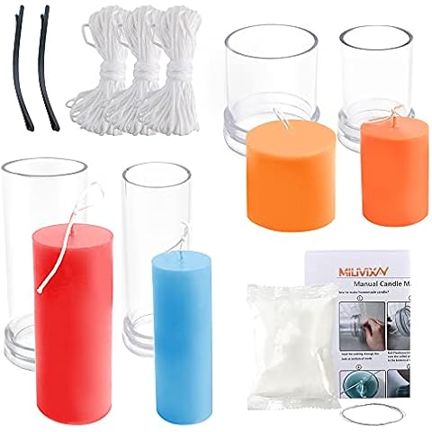 MILIVIXAY Cylinder Candle Mold Set Cover