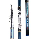 xilinshop Angelrutenstange Teleskop Angelrute Reisen Highcarbon Spinning Casting Float Angelpolstab Outdoor Angelrute Angelruten- und Rollen-Combos (Length : 4.5m)