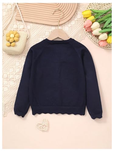 SOLY HUX Girl's Button Down Cardigan Sweater Crewneck Long Sleeve Hollow Out Knit Trendy Fall Lightweight Cardigans2