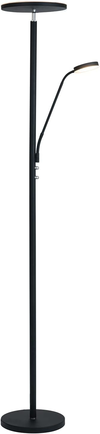 Lite Source LED Torch/Reading Combo LAMP, Black, LED Panel 30W & 5W LS-83353BLK