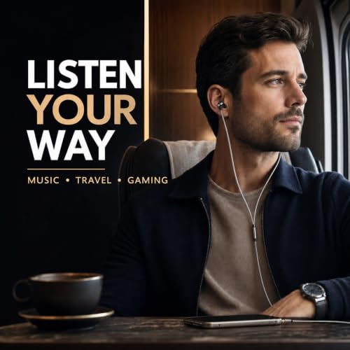 Image of Betron B25 Earphones, Noise Isolating in-Ear Wired Headphones, Black | Strong Bass, Tangle-Free Cord, Lightweight, Carry Case and Soft Earbud Tips