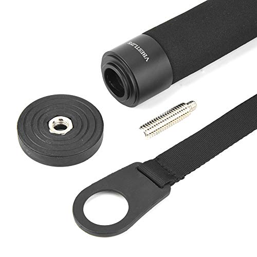 Socobeta Monopié para Cámara Monopié Telescópico Portátil de Aleación de Aluminio para Fotografía de Viajes con 6 Secciones para de Pie, Negro - imagen 9