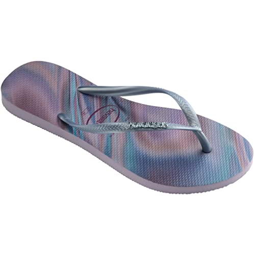 Havaianas Chinelo fino iridescente silencioso lilás EU 37-38 (EUA masculino 5-6, feminino 7-8) M, Ci