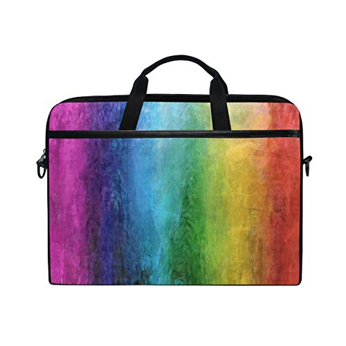 Funda bandolera para portátil arcoíris: protección cómoda para pantallas de 14 a 15,4"