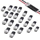 Solxion 配線コネクター 20個セット 接続端子 2針低圧汎用コネクタ 18-22AWG対応 差し込み型電線コネクタ 簡単に速く配線取り付け 低圧用/ハンダ不要/被覆剥離なし 車 配線修理キット