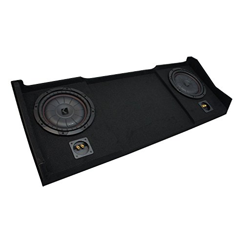 American Sound Connection (2 Kicker 43CVT104 Sub Box Enclosure Bundle Compatible with 1994-2001 Dodge Ram Ext Club Quad Truck