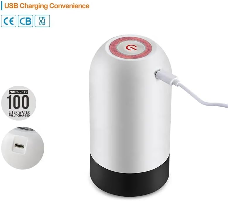 Miniatura 5 de Dispensador de botellas de agua para bomba de botella de agua de 5 galones y botellas universales, carga USB, dispensador de agua portátil para el